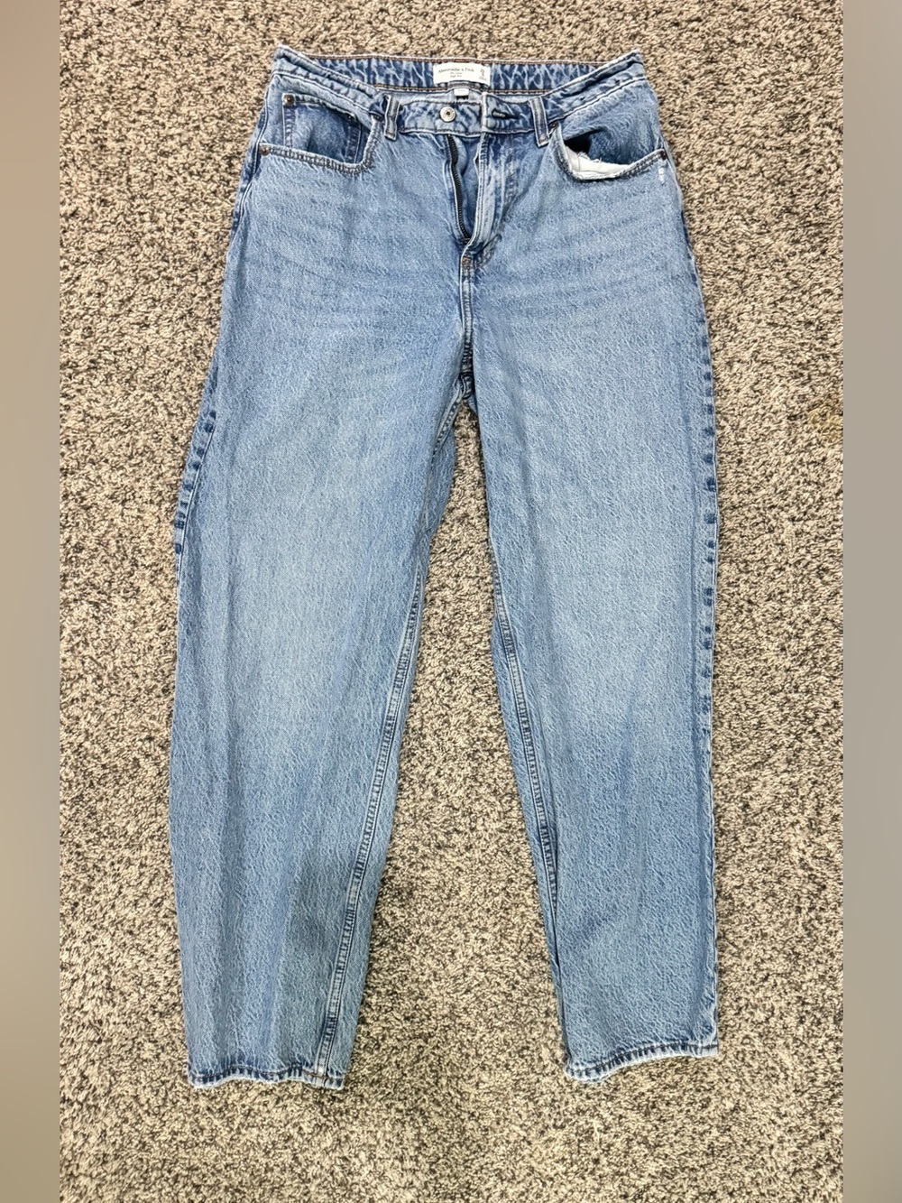 Abercrombie & Fitch Curve Love Loose High Rise Jeans Size 8R